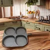 4 Hole Omelet Pan Nonstick Frying Grill Pan for Burger Egg Ham Pancake Cookware