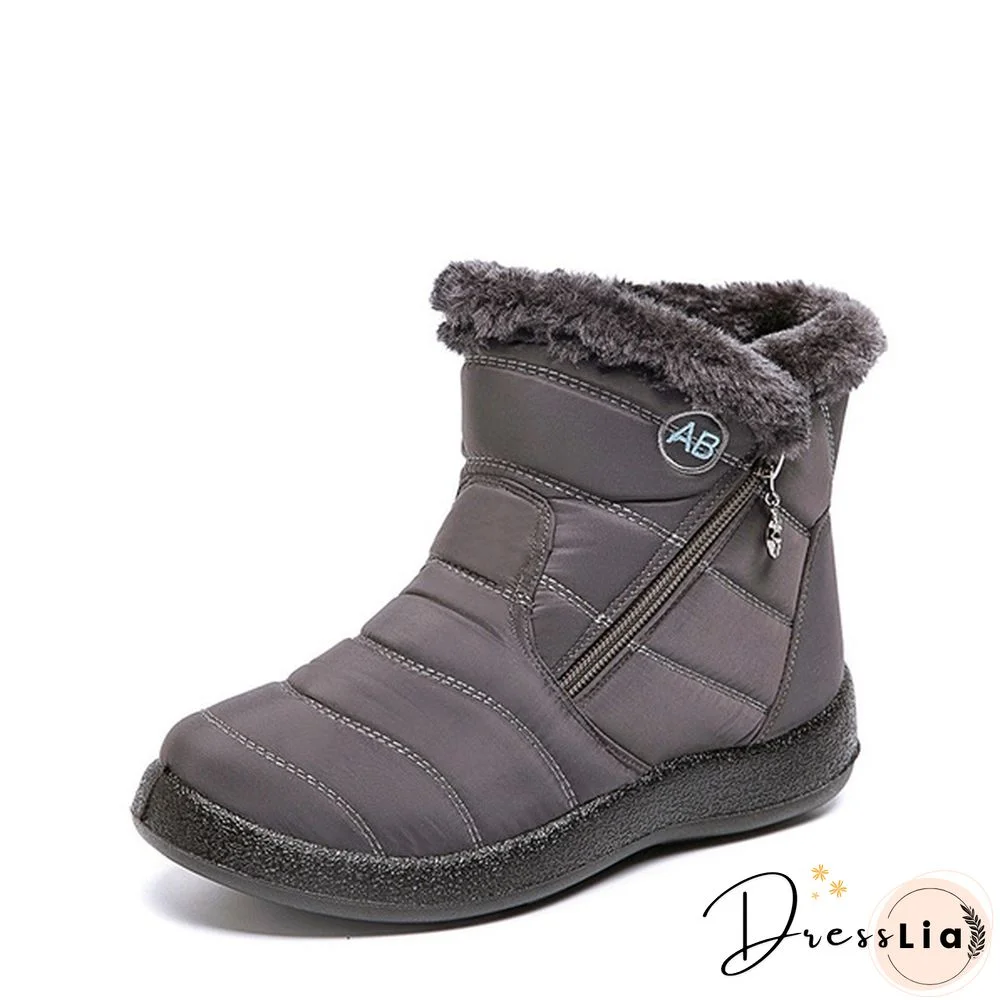 New Winter Warm Women Snow Boots Non-slip Waterproof Cotton Shoes Fur Footwear Ankle Boots