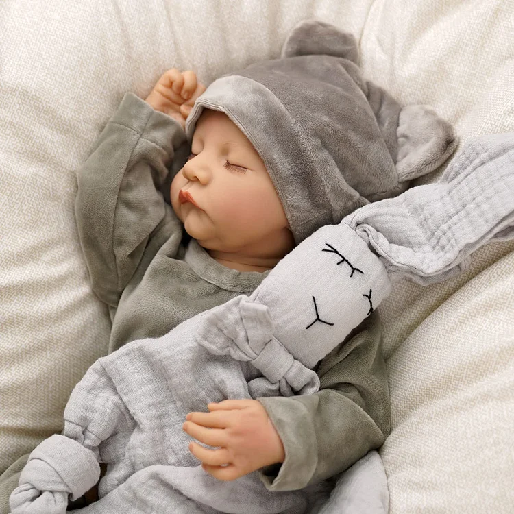 JIZHI® 17 Inch Lifelike Reborn Baby Soft Skin Realistic Newborn Baby Dolls  Boy