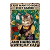 Pastoral Gardener Cat - Vintage Metal Signs(12*16Inch) - Cat