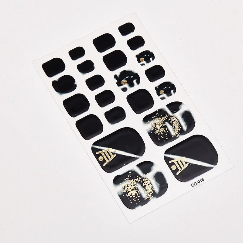 22 Tips/Sheet Designer Nail Decals Full Cover Nail Stickers Nail Designs Full Beauty Nail Art Stickers Creative Nail Decoration