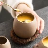 Eggshell Shaped Ceramic Bowl, Oval irregular Opening Tableware, Creative And Distinctive Restaurant Tableware