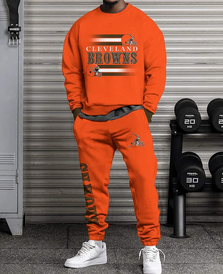 Cleveland Browns    3D sweatsuit and sweatpants 2 piece outfits