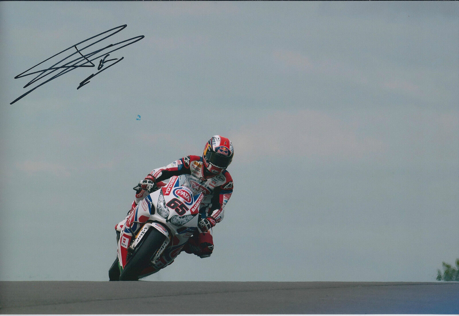 Jonathan REA SIGNED PATA HONDA Autograph 12x8 Photo Poster painting AFTAL COA World Superbike