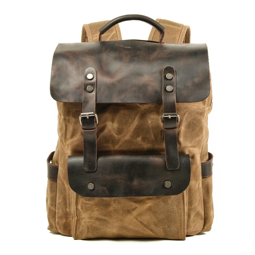 Oil Waxed Canvas Backpacks for School