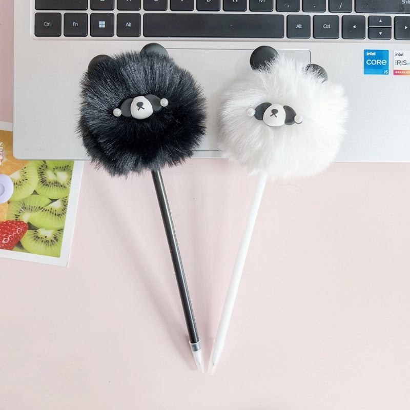 1 Piece Panda Class Learning School PP Plastic Plush Cute Ballpoint Pen