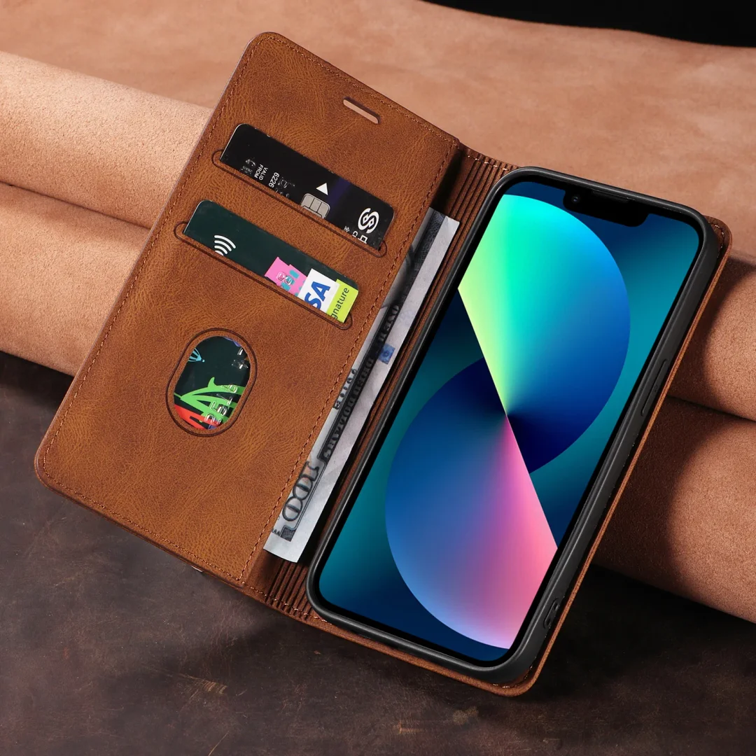 Suitable For iPhone 13/14 Series Clamshell Wrist Strap Phone Case