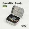 Creative Outdoor Fish Enamel Brooch, Cartoon Metal Badge