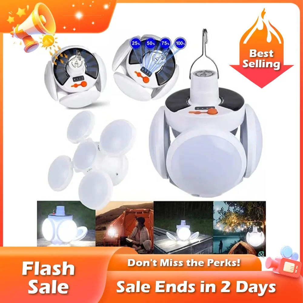🔥Hot Sale 49% Off🔥2 in 1 Folding Solar Lamp 