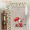 Valentine Day 2D Flat DIY Diamond Art Pendant Diamond Painting Crafts Set (Calf)
