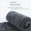 Double-sided car wash towel with braids, car cleaning cloth, super absorbent car wash towel
