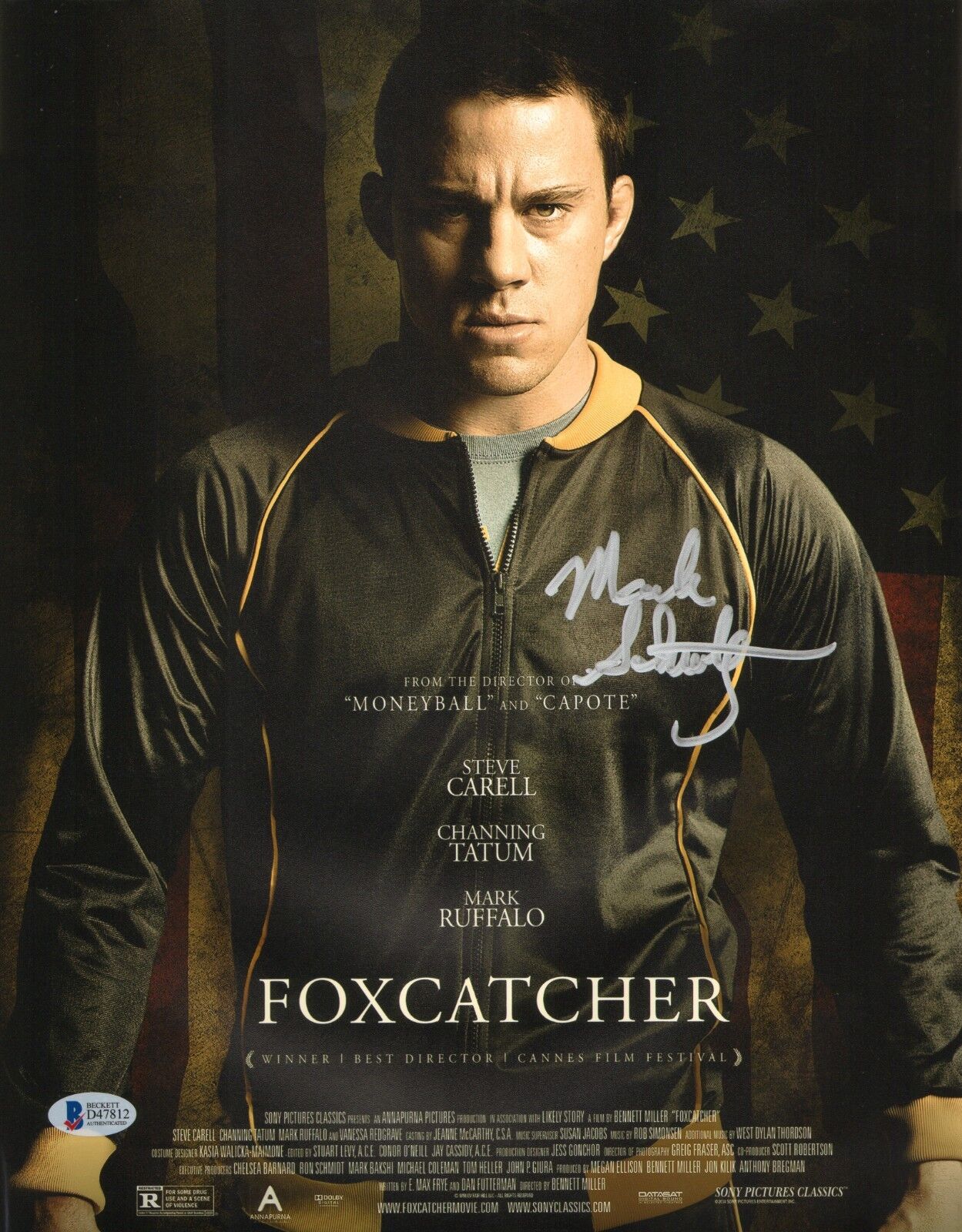 Mark Schultz Signed 11x14 Photo Poster painting BAS COA Foxcatcher Wrestling Movie Poster Auto'd