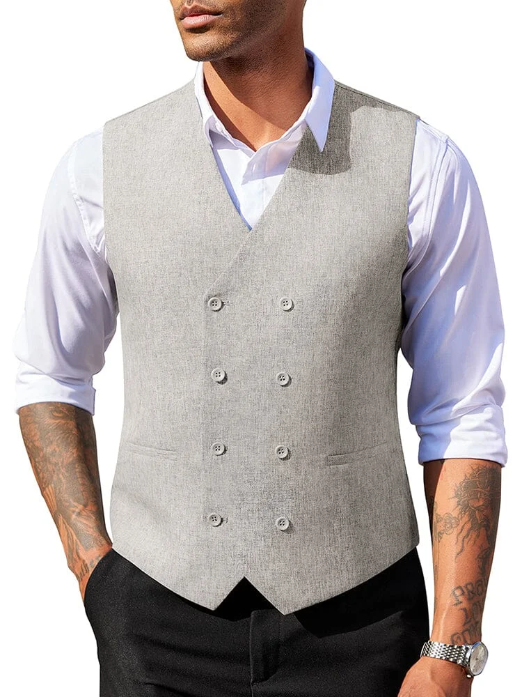 Lightweight Double Breasted Suit Vest (US Only) QueenFunky