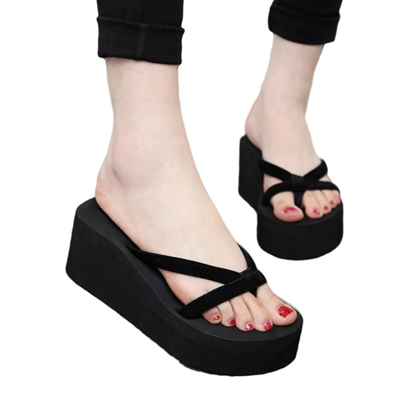 Summer Sandals Wedges Women Slip Flip Flops Beach Sandals Shoes Fashionable Casual Sandals Female Ladies Shoes