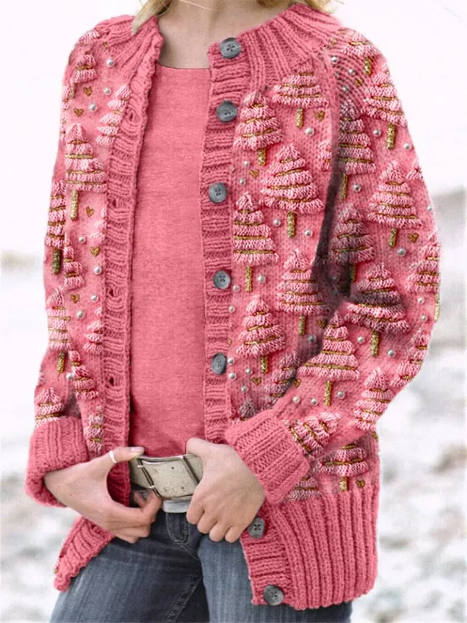 Women's Christmas Knitted Cardigan