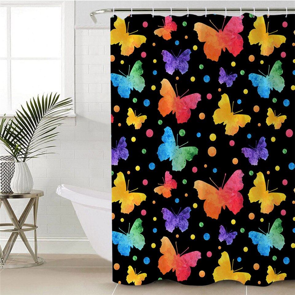 

Flying Butterflies - Print Shower Curtain, 180*180cm, 501 Original