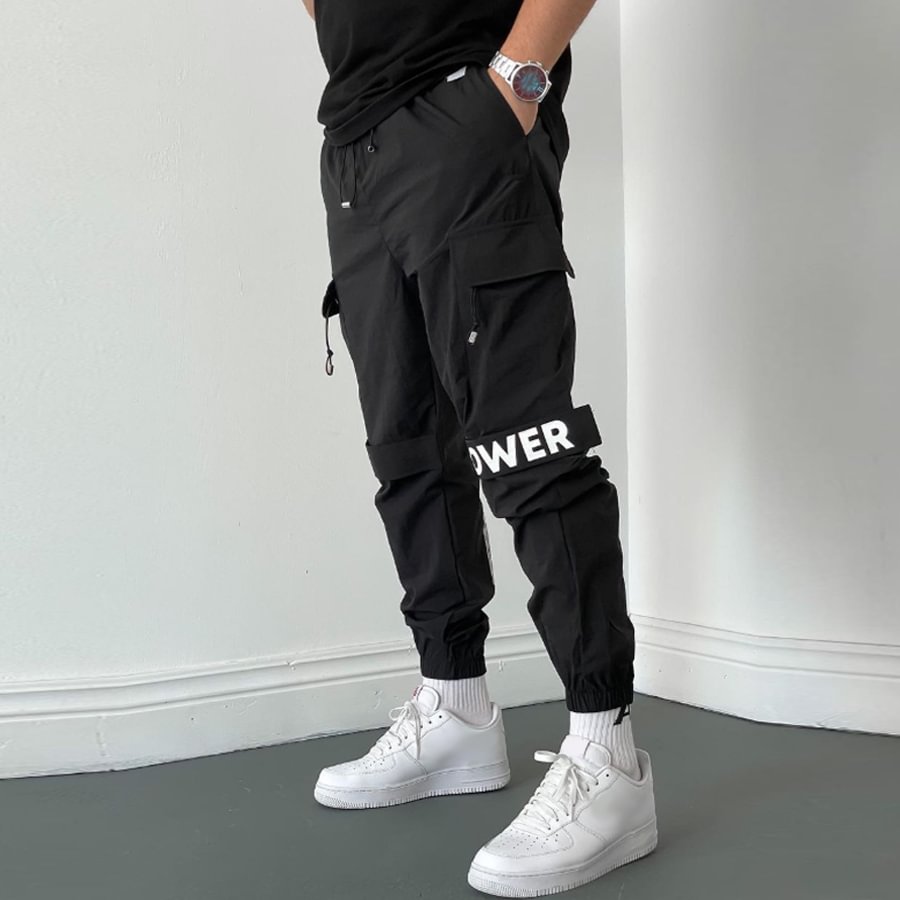 Casual Pocket Bunched Trousers、、URBENIE
