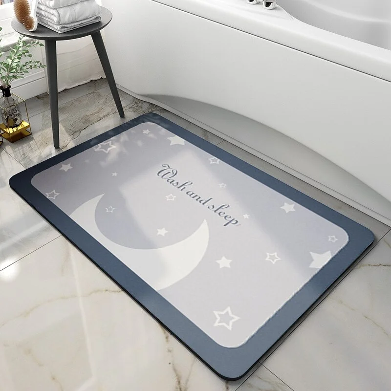 Athvotar Bath Mat Bathroom Carpet Water Absorption Non-slip Absorbent Diatom Mud Soft Washable Rug Toilet Floor Mat Home Textile
