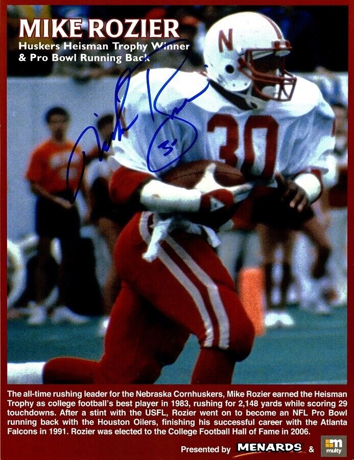 Heisman Trophy Winner MIKE ROZIER Signed Photo Poster painting