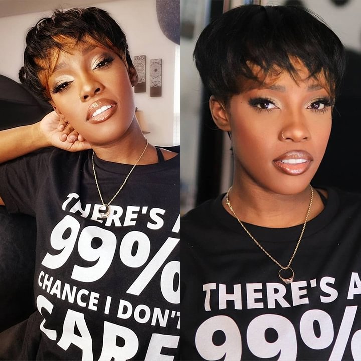 Zaesvini Hair®| Fashion    Natural Pixie Cut Wig Zaesvini