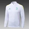 2025/2026 Juventus Half-Pull Training Suit White Football Shirt 1:1 Thai Quality Set