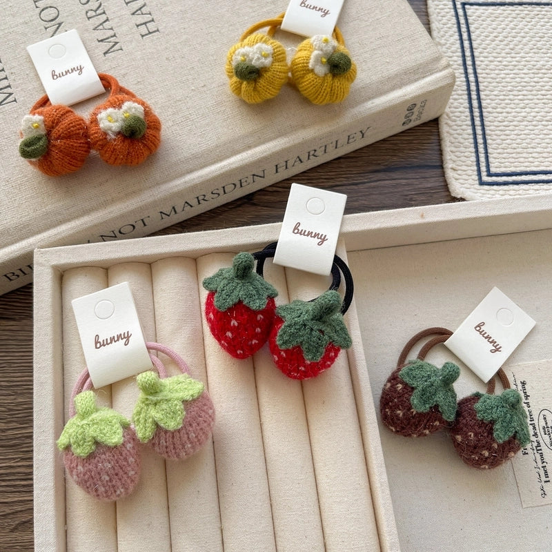 Cute Kid'S Pumpkin Strawberry Hair Tie