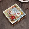 (US Local)5D DIY PU Santa Claus Diamond Painting Notecard Box Gem Art Note Holder