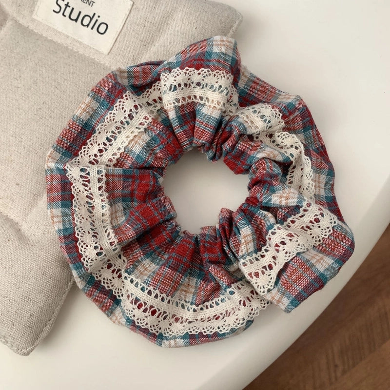 Vintage Style Lady Women’s Lattice Bow Knot Cloth Hair Clip Hair Band Hair Claws