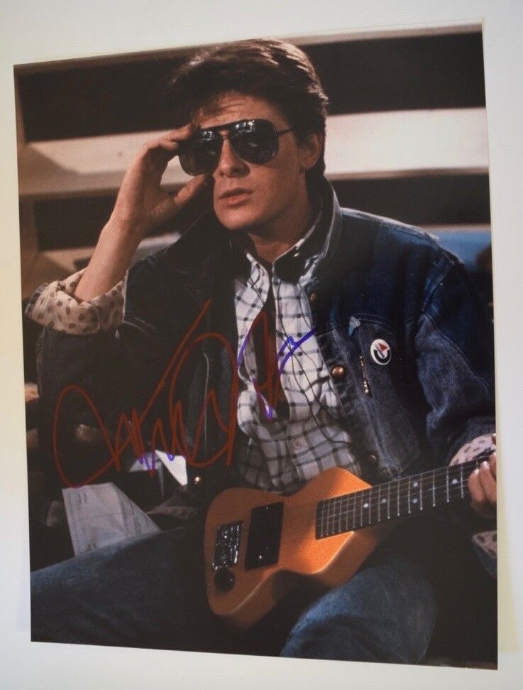 Michael J Fox Signed Autographed 11x14 Photo Poster painting Back To The Future COA VD