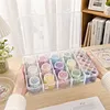 12Psc Pumpkin +12Pcs Round Bottles Diamond Painting Containers Multi Purpose Portable Plastic Case Box with Stickers & Compartments Arts Crafts Storage Bottle for Hardware Rhinestone (12PCS)