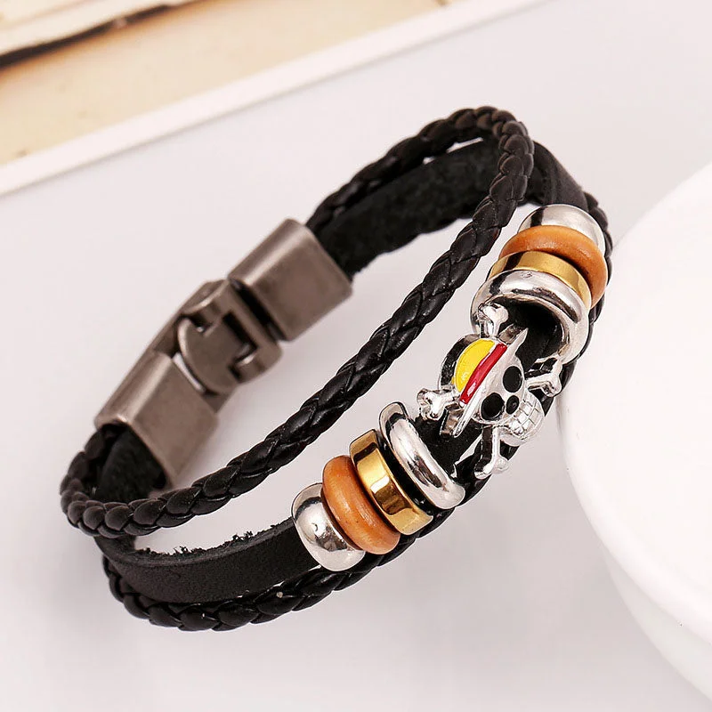 Handmade Weaving Three Laps Vogue Bracelet Hand Strap