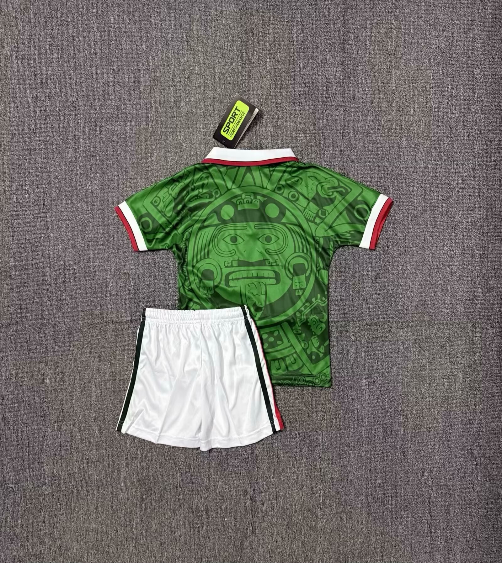 Retro 1998 Mexico Home Kids Kit Soccer Jersey Thai Quality