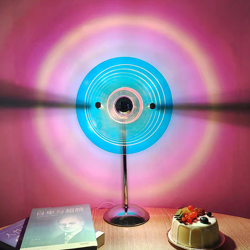 UFO/Love Heart Projection Lamp Usb Powered Desk Lamps Modern Creative Bedroom Night Light Romantic Ambient Lights Art Home Decor D | 168DEAL