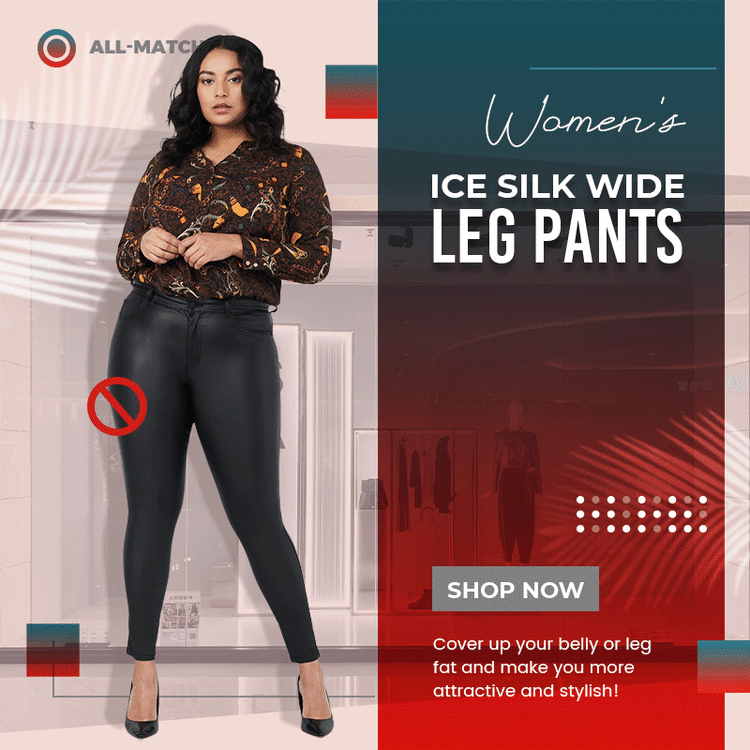 Women's Ice Silk Wide Leg Pants
