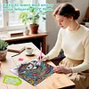 Regenbogen-strukturiertes Mandala-Pferd speziell geformte 5D-DIY-Teilbohrer-Diamanten-Punkte, Edelstein-Kunstsets mit Rahmen, Diamanten-Gem&auml;lde, Edels