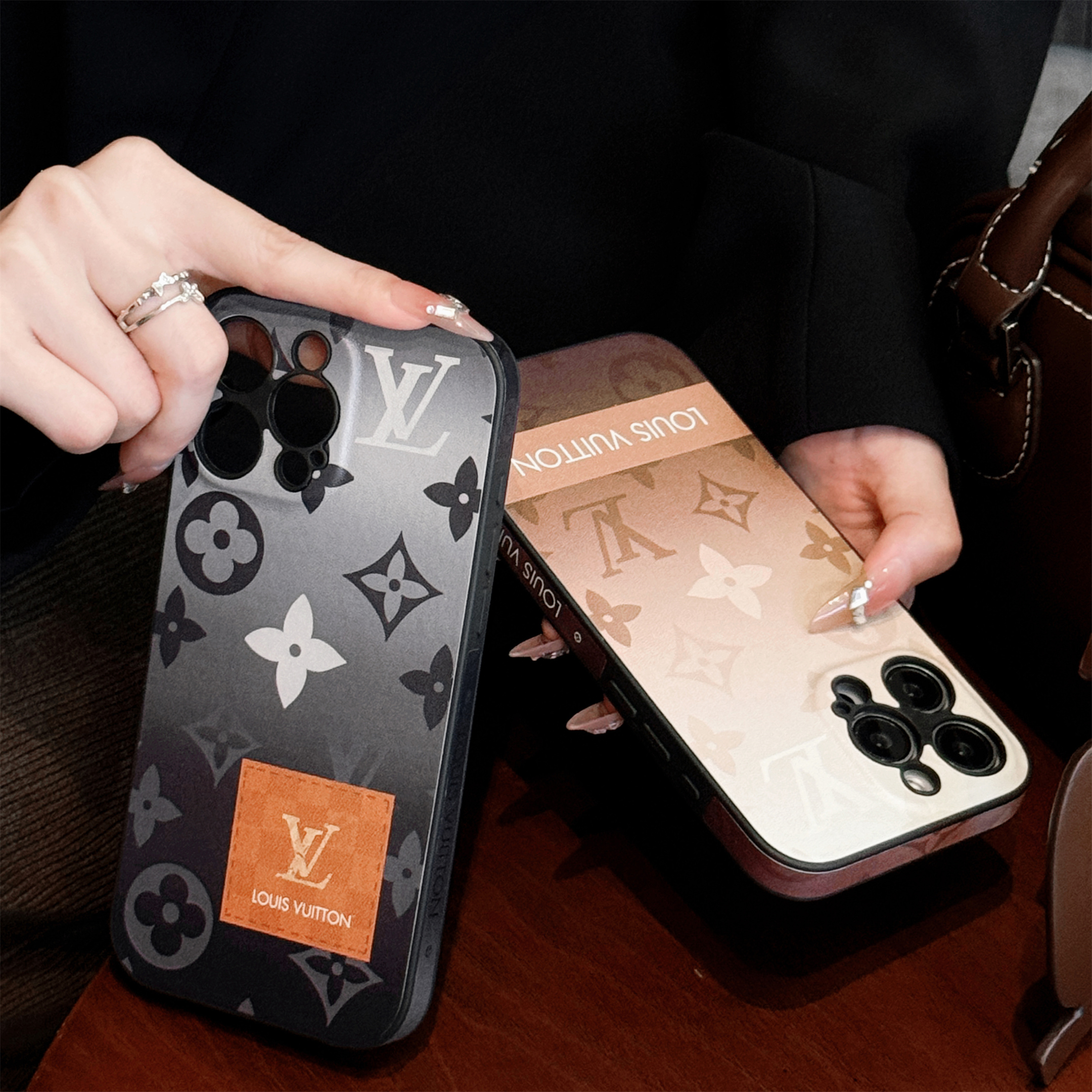 Iconic LV Monogram Canvas Luxury Leather Apple iPhone Case