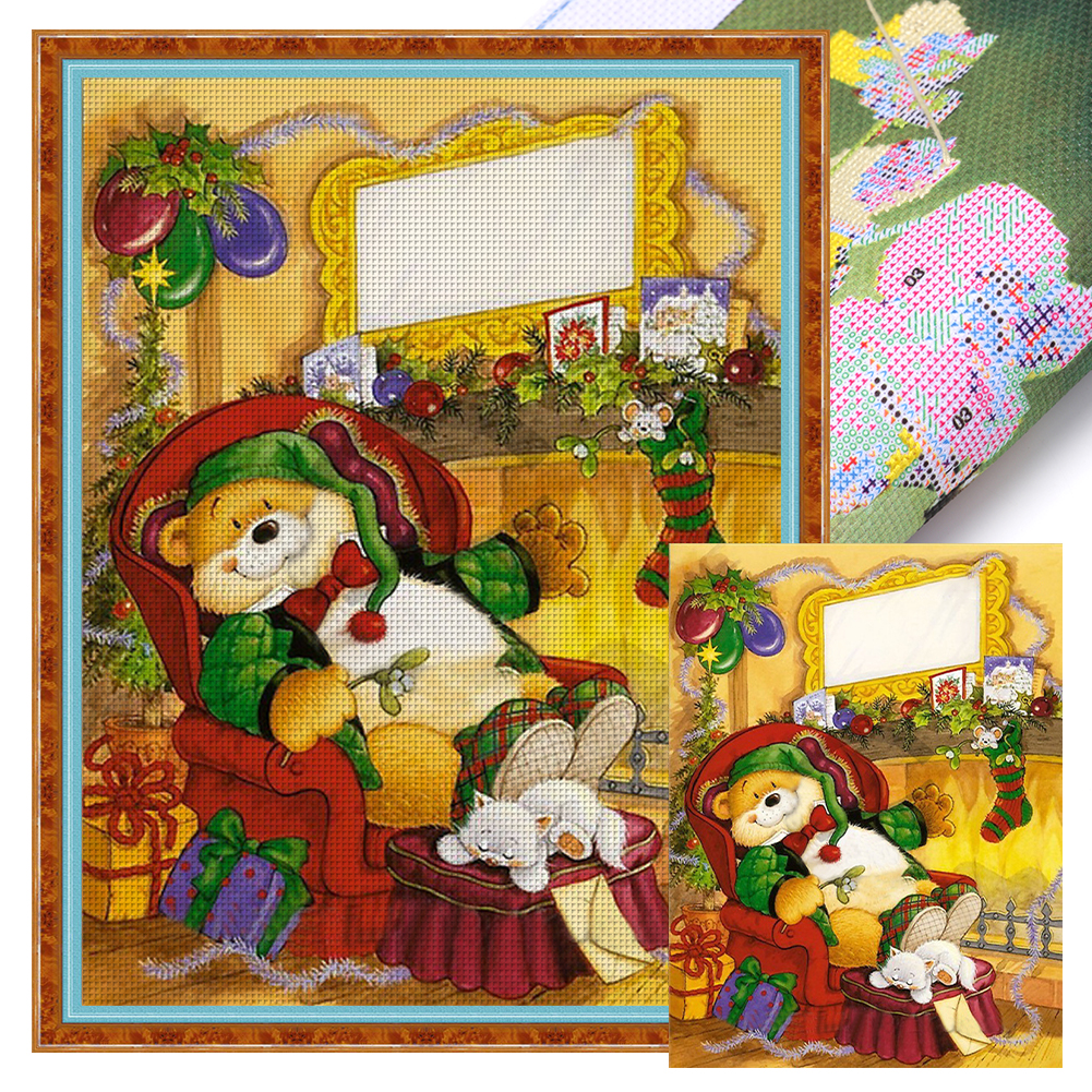 Winnie Pooh 40x55cm - 11CT Stamped Cross Stitch(40*55cm)