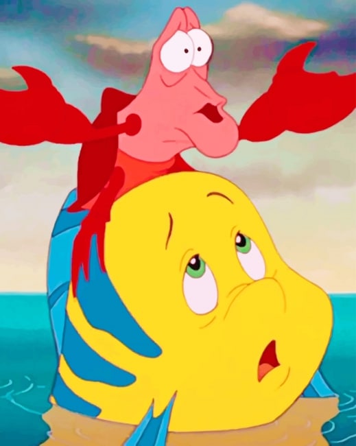 

Sebastian And Flounder – Paint By Numbers - 40*50CM, 501 Original