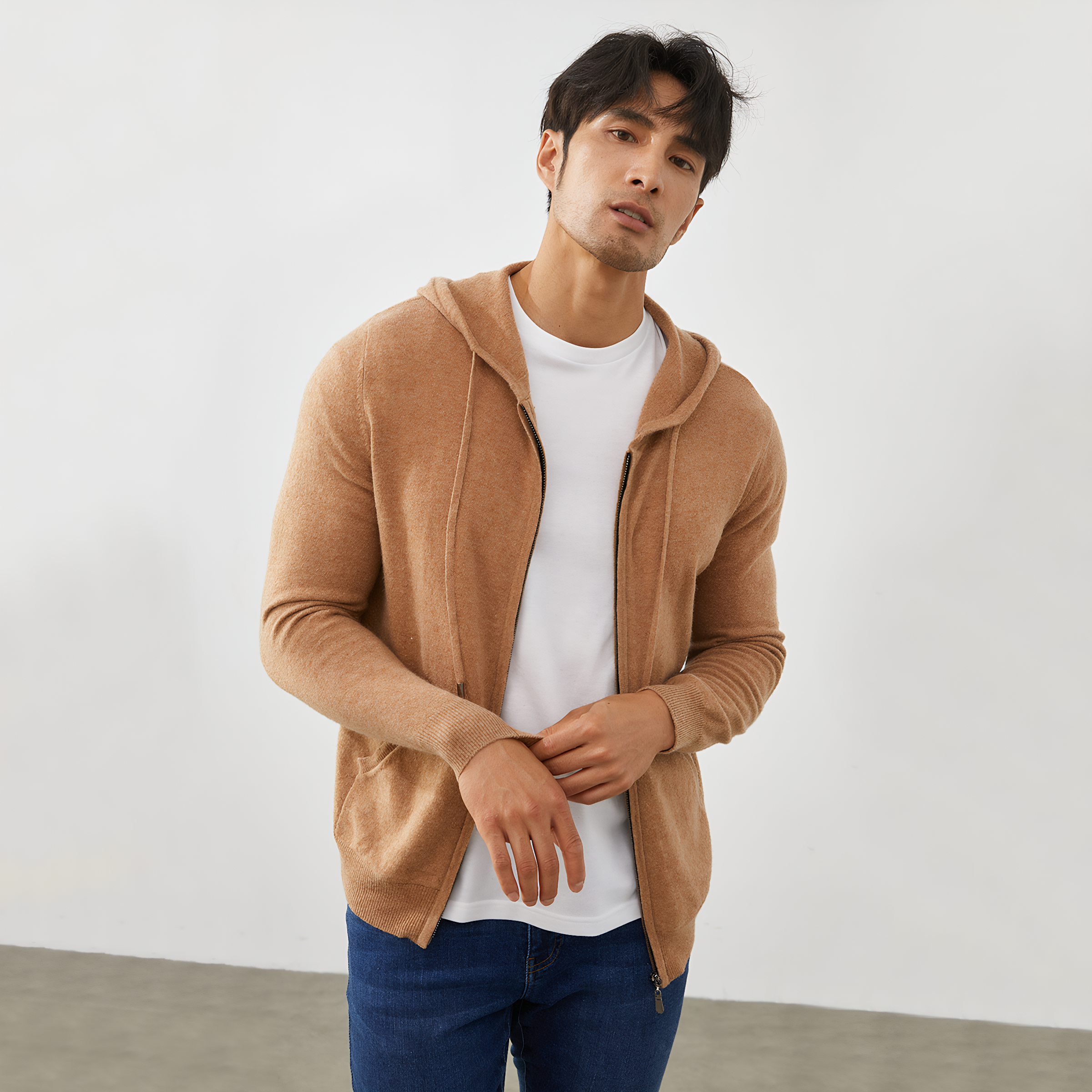 Men's Cashmere Hoodie REAL SILK LIFE