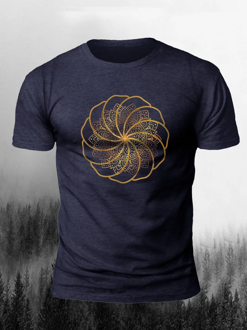Men's Gold Version Gyro Flower Short-Sleeved Shirt in  mildstyles