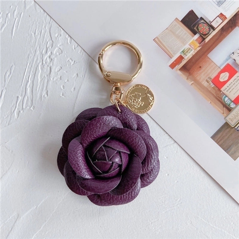 Commute Flower Pu Leather Women’s Bag Pendant Keychain