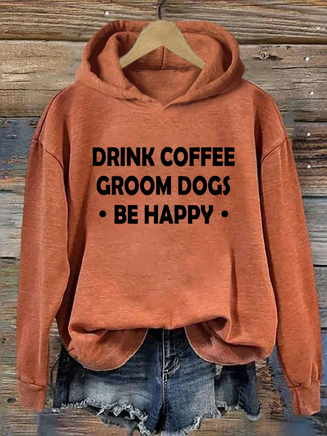 Drink Coffee Groom Dogs Be Happy Hoodie