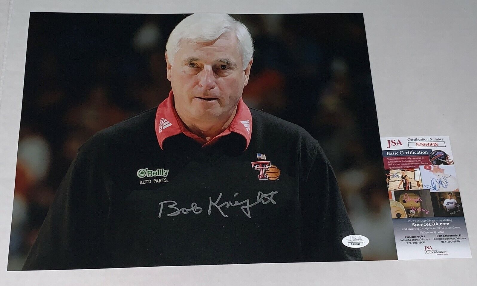 Bobby Knight signed Texas Tech Red Raiders 11x14 Photo Poster painting autographed Bob JSA