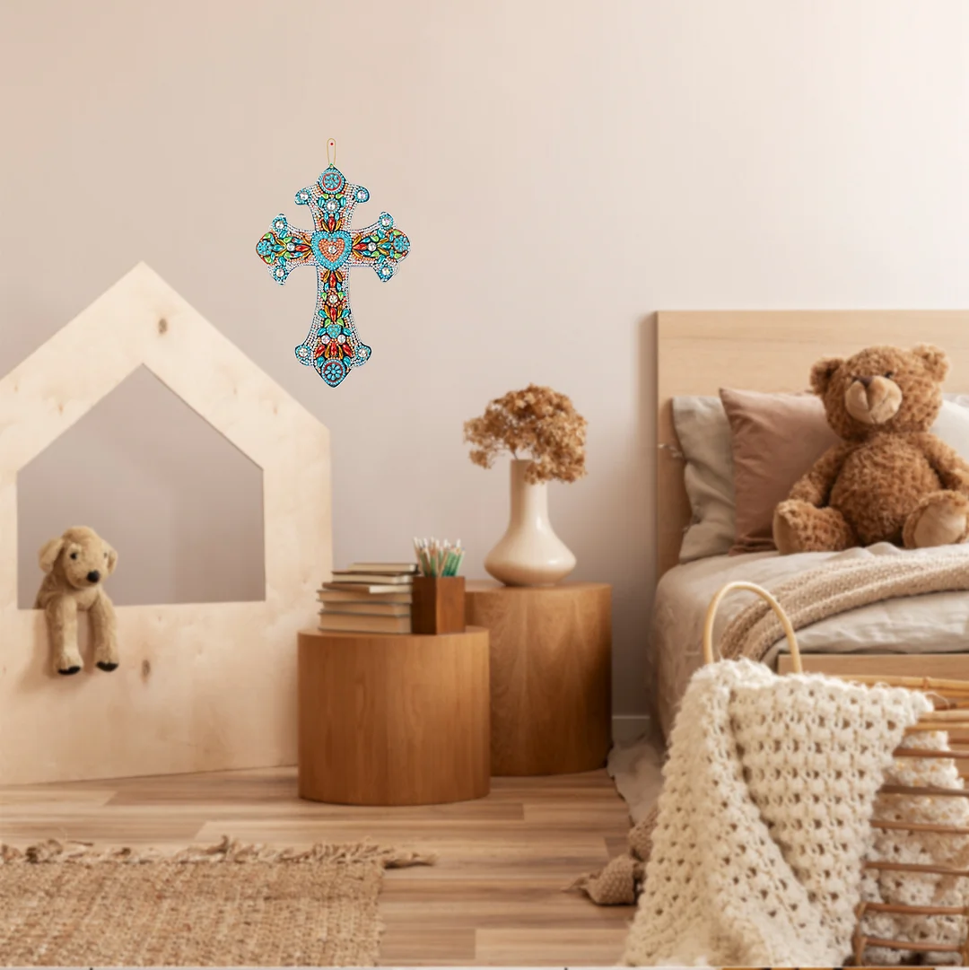 DIY Diamond Cross Home Decoration Pendant(Single Side)