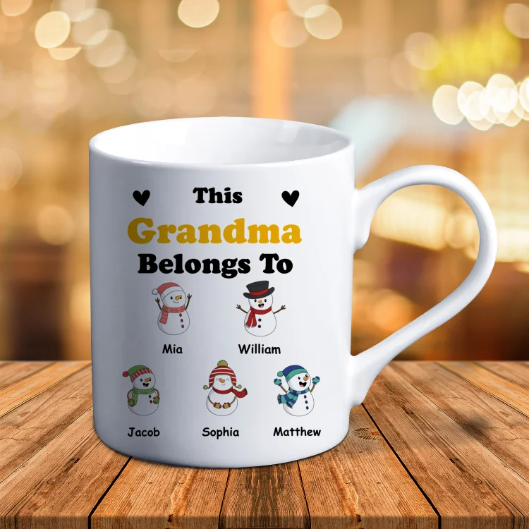 Personalized 1-6 Names Penguin Family Mug-Custom Christmas Birthday Gift Ceramic Coffee Mug for Family