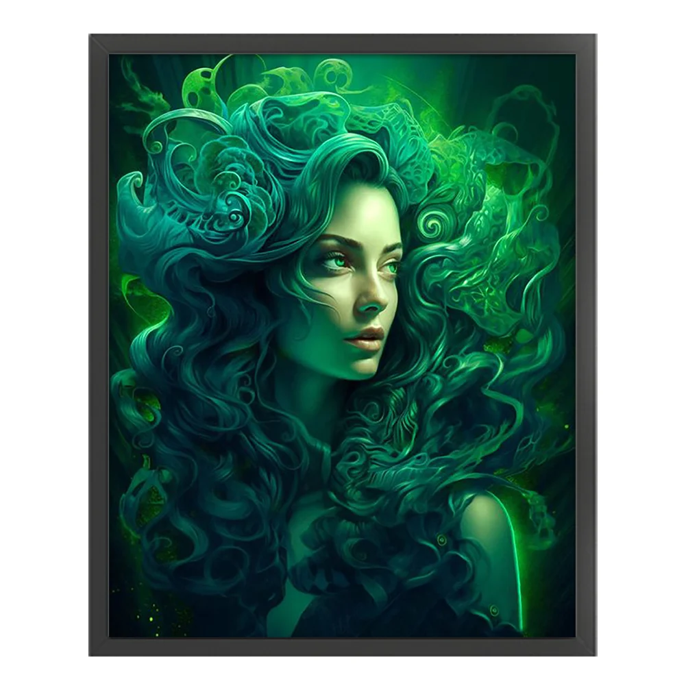 11CT Full Stamped Cross Stitch - Girl(Canvas|50*60CM)