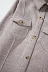 Women's Autumn Flap Pockets Buttoned Jacket Coat