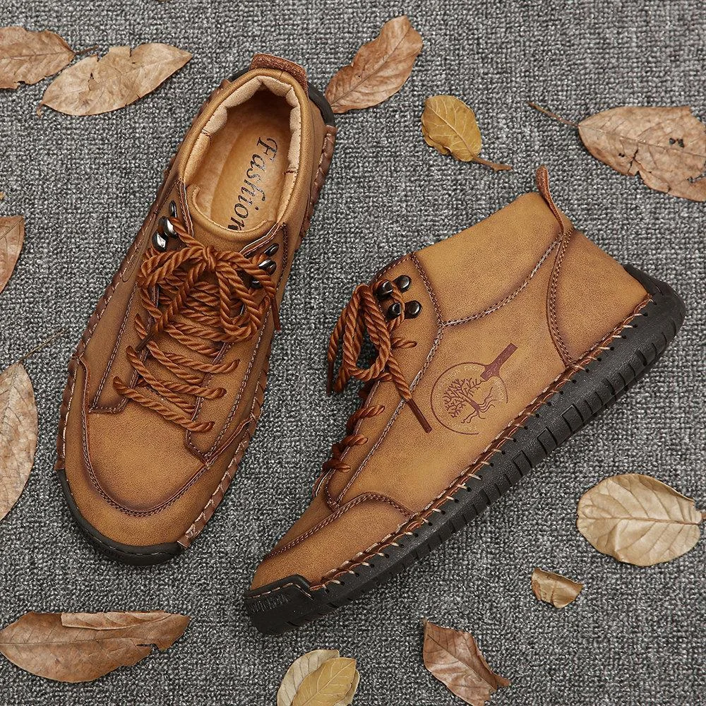 Men Casual High-top Non-slip Leather Boots
