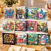12Pcs Diamond Painting Garden Flowers Greeting Card Set with Envelope