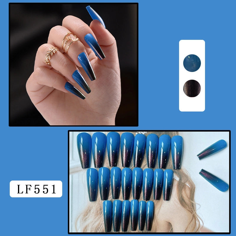 Sweet Minimalist Color Block Plastic Nail Patches 1 Set